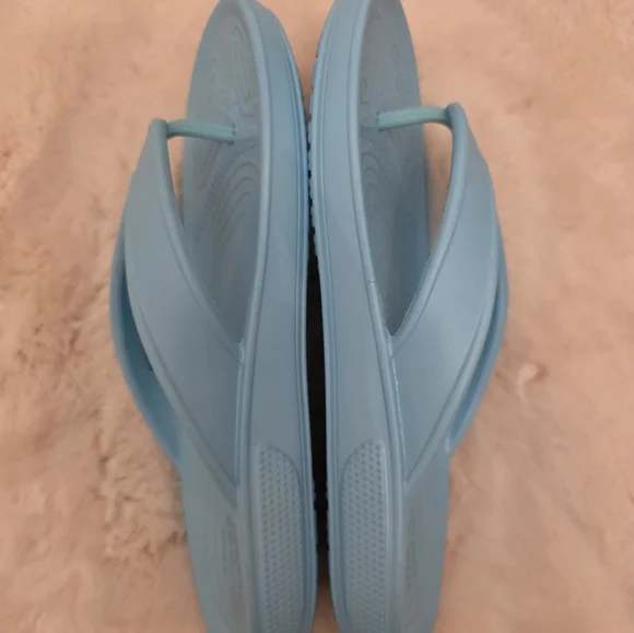 Crocs Blue Flip Flops - Picture 2 of 6